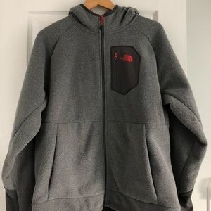 North Face Fuzzy inside fleece hoodie jacket